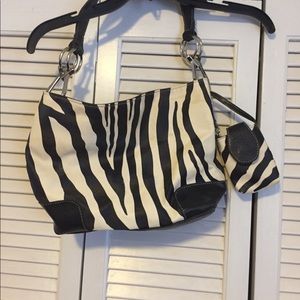 Zebra stripe handbag